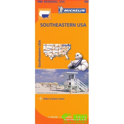 mapa USA southeast 1:2,4 mil.