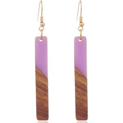 Izmael náušnice Wow Resin Fialová KP32696