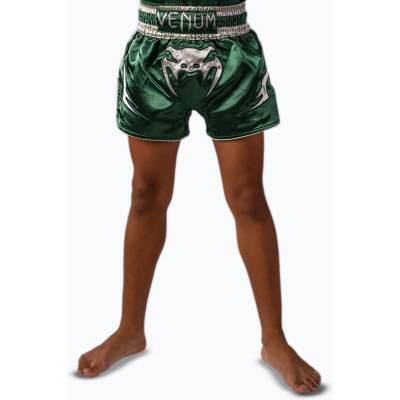 Venum Детски шорти за тренировка Venum Inferno Muay Thai forest green/off white