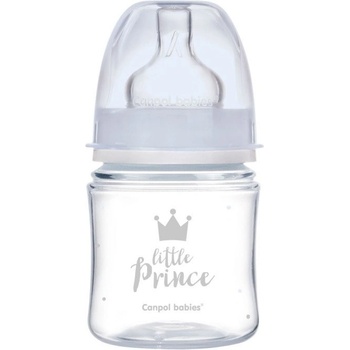 Canpol babies fľaša sa širokým hrdlom Royal Baby Blue 120 ml