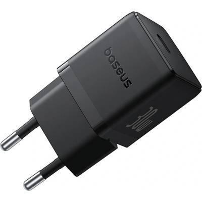 Baseus - Зарядно устройство за стена Palm (P10111605113-00) - Бързо зарядно устройство, Type-C, PD 30W, 5V/3A - Черен клъстер