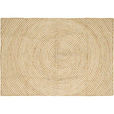 vidaXL Килими за помещение Бяло 140 x 200 cm юта (42010722)