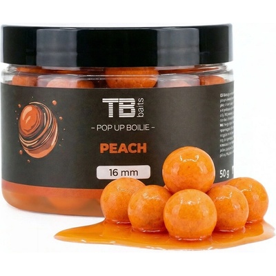 TB Baits Plovoucí Boilie Pop-Up Peach + NHDC 50 g 16mm
