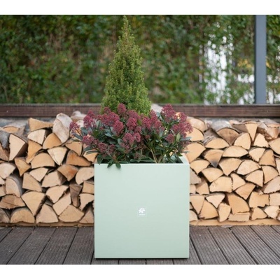 Herstera Cube Kvetináč 50x50x50 cm HG08976105 bledozelený