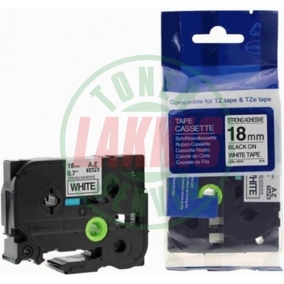 Lakkis BROTHER TZE-S241 18 mm bílá černý tisk - kompatibilní