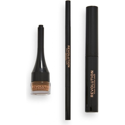 Revolution Beauty Ultra Brow Builder Kit Light Brown Комплект за очи и вежди 3, 1gr