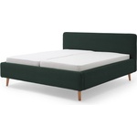 meise.möbel Тъмнозелено двойно легло 180x200 cm тапицирано без ламелно дъно Mattis Cord - Meise Möbel (1853-99-5000)