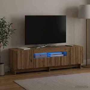 vidaXL LED телевизионен кабинет EDE 153 x 35 x 43 см Дъб артизан (896034)