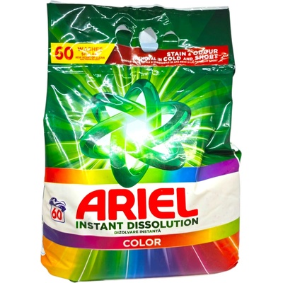 Ariel прах за пране, 3900гр, 60 пранета, Цветно пране