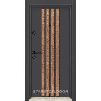 Starsteeldoor Блиндирана врата Outdoor - MFS-01 Антрацит орех (цена без монтаж)
