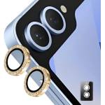 GKK Протектор за Камерата на Samsung Z Flip 7, Cam Lens Glitter Glass, Златист (5966040240132)