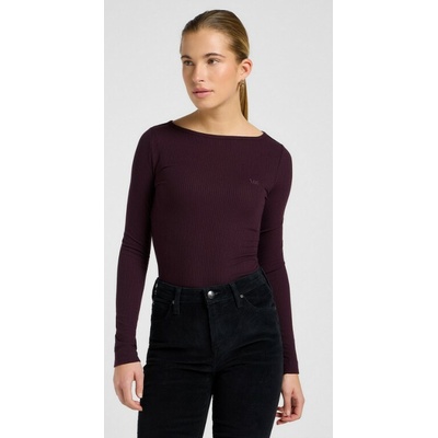 Lee BOAT NECK TEE DEEP WINE
