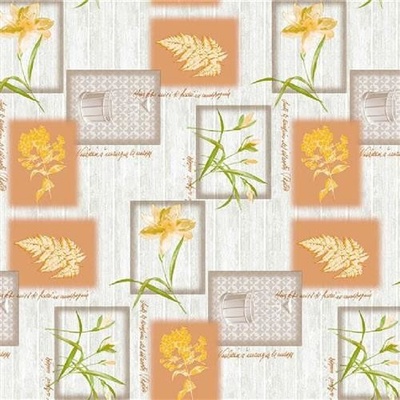 Impol Trade Obrus PVC 3581337 návin žlté kvety s listami 20 mx140cm