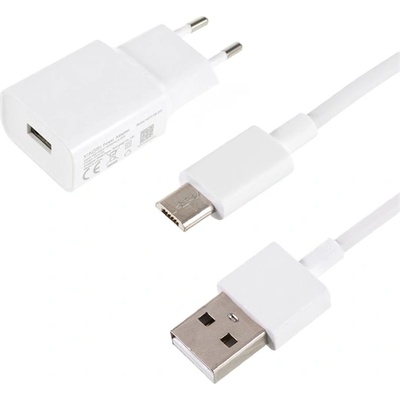 Xiaomi Зарядно устройство XIAOMI за електрическата мрежа USB гнездо 10W, бързо зарядно устройство + microUSB кабел, БЯЛО MDY-08-EO/EI_MICROUSB (MDY-08-EO/EI_MICROUSB)