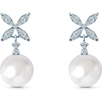 SAVICKI Обеци Savicki: бяло злато, перли, диаманти