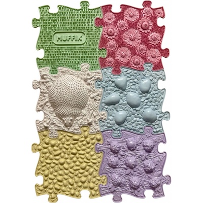 Muffik - set ortopedických podlah Letní pastel 6 ks