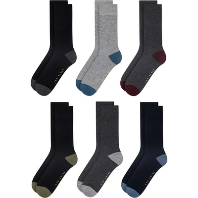 Ted Baker Чорапи Ted Baker Men's Formal Crew Socks - Blk/Grey Mix