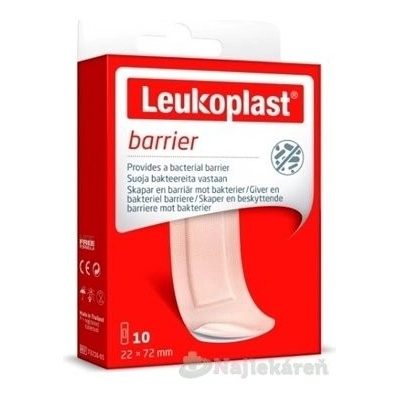Leukoplast Barrier náplast voděodolná 22 x 72 mm 10 ks
