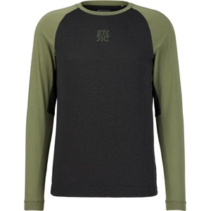 Stoic Мъжка фланелка с дълъг ръкав за колоездене Stoic PerformanceMerino LofsdalenSt. MTB L/S Cycling jersey - Moss Green / Black (056-4035-0212)