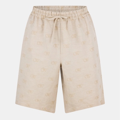 OFF WHITE Къси панталони OFF WHITE Men's Linen Tailored Shorts - Cream