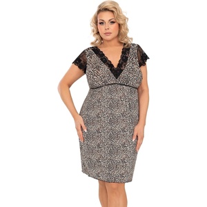 Donna Нощница Koszula-nocna-Omari-Plus-BeowyV-65742-Beżowy - Червен, размер