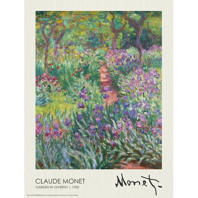 Plagát, Obraz - The Artist’s Garden in Giverny (1900), Claude Monet, 45 × 60 cm