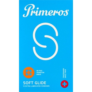 Primeros Soft Glide - допълнително лубрикирани презервативи (12 бр. )