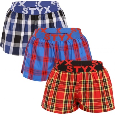 Styx 3PACK dámske trenky športová guma viacfarebné (3T10469)