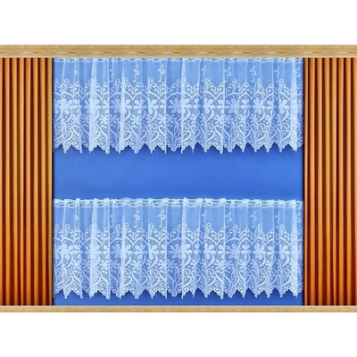 Záclona Květ- kruh výška 40 cm (bílá)