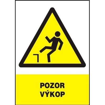 Tabule výstražná Pozor výkop A4