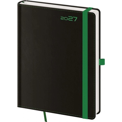 Helma Black Green B6 týdenní 2027 černý