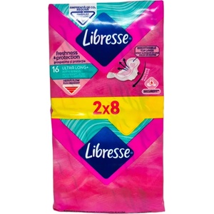 Libresse дамски превръзки, Ultra Long, 16 броя