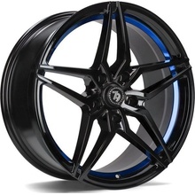 Seventy9 SV-A 8x18 5x120 ET30 black gloss blue inner lip