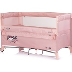 Chipolino Бебешка кошара с падаща страна Chipolino - Релакс, тигър, розова (KOSIRE2691P) - ozone