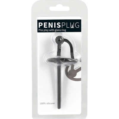You2Toys Penis Plug Piss Play with Glans Ring Black