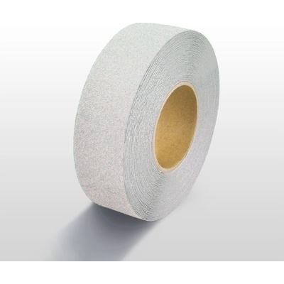 Protiskluzová páska standard WT-5411 – minerální granulát v syntetické pryskyřici, bílá, 25 mm × 18 m