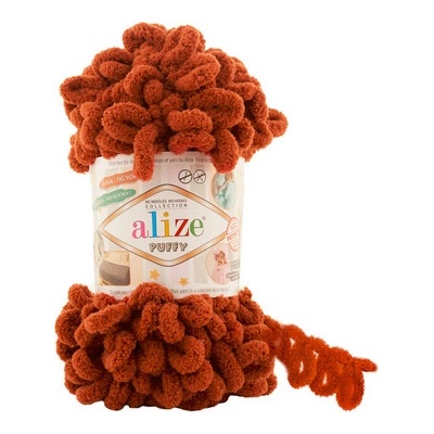 Priadza Alize Puffy 597 - skořicová