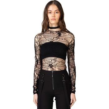 Image 1 of KILLSTAR Дамска тениска с дълъг ръкав KILLSTAR - Webs Grasp - Black - KSRA010121