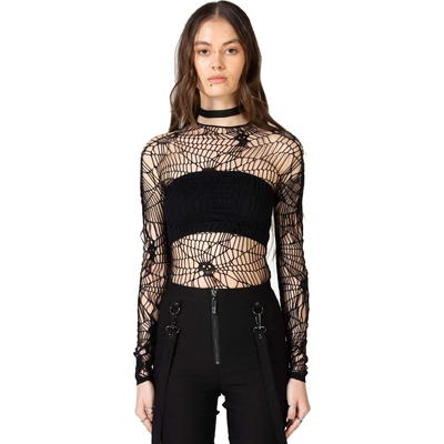 KILLSTAR Дамска тениска с дълъг ръкав KILLSTAR - Webs Grasp - Black - KSRA010121