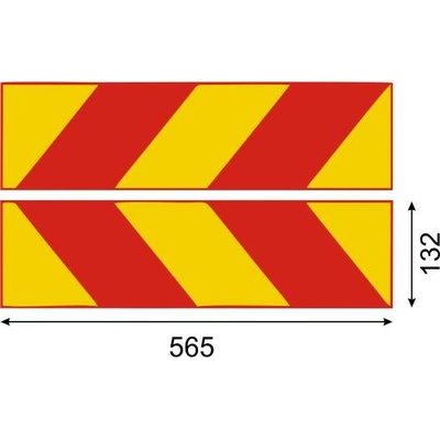 Traiva s.r.o Výstražné tabule pro tahače - sada 2ks Verze: Hliník 565 x 132 mm tl. mm - Kód: 03311