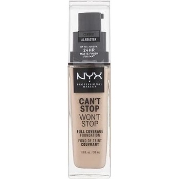 NYX Professional make-up Can't Stop Won't Stop vysoce krycí make-up 02 Alabaster 30 ml