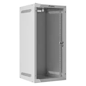 Lanberg Комуникационен шкаф, Lanberg rack cabinet 10" wall-mount 12U/280x310 for self-assembly with glass door grey (flat pack) (WF10-2312-10S) - xtreme