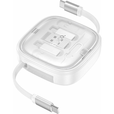 Hoco U140 All-In-One zatahovací nabíjecí Pd 3A 60W 0,95m bílý