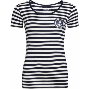 PROGRESS Dámske tričko s bambusom SAILORA tmavo modrá biela