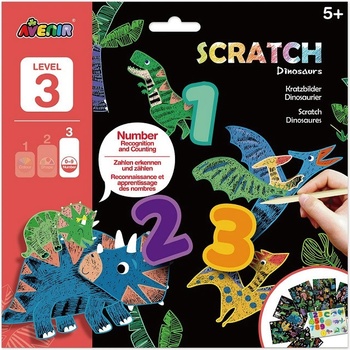 Škrabacie obrázky Level 3 Dinosauri