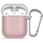Blueo Калъф за AirPods 1 - течен силиконов защитен калъф -Розов