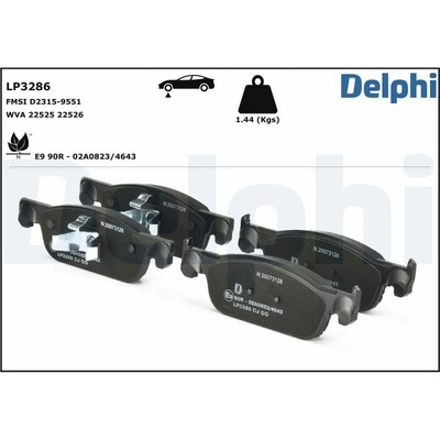 Sada brzdových platničiek kotúčovej brzdy DELPHI LP3286