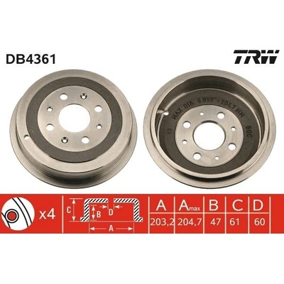 Brzdový buben TRW DB4361