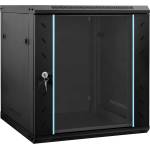 vidaXL Мрежов кабинет със съхранение Черно 60 x 45 x 65 см Стомана (42017641)