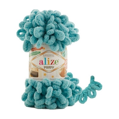 Priadza Alize Puffy 414 - ledově modrá